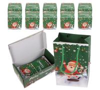 OKUMEYR 10pcs Folding Bouncing Present Box Christmas Pop-up Candy Boxes with Bag Green Surprise for Birthday Party Proposal Holiday Celebrations