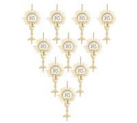 OKUMEYR 10pcs Golden Bible Scripture Ornaments in Bible Book Shape, Plastic and Resin Material, Easy Installation, Versatile Party Favors for Church Decorations and Holiday Festivities,