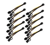OKUMEYR 10Pcs Graphics Power Cable Replacement Adapter for GPU to Dual Extension High Temperature Resistant Strong Conductivity for Stable Performance