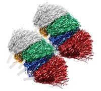 OKUMEYR 10pcs Handheld Cheerleading Pompoms Pe Cheer Pom Props