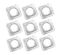 OKUMEYR 10pcs Heat Resistance Aluminum Foil Stove Burner Covers Gas Oven Covers Wok Rack Heat Resistant Stovetop Protector