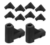 OKUMEYR 10pcs Plastic Caster Wheel Connector Set Right Angle Joint Cart Wheel Adapter Corner Support for Industrial Trolley Assembly Furniture Bracket