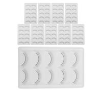 OKUMEYR 10pcs Synthetic Practice False Eyelash Strips for Eyelash Extension Training Kit Pre-glued Lash Clusters for Beginners for Beauty Professionals and Cosmetology Students