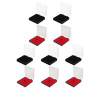 OKUMEYR 10pcs Transparent Coin Display Cases Clear Plastic Medal Holders Velvet Lined Storage Boxes for Business Coin Protectors Collector Badge Showcase Portable Award Presentation