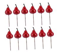 OKUMEYR 12pcs Artificial Pear Fruits Wreath Decoration Christmas Tree Ornaments Festive Faux Fruit Decor for Home Holiday Celebrations