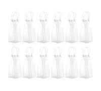 OKUMEYR 12pcs Clear Small Goodie Bags with Handles Transparent Reusable Tote with Snap Button Closure for Party Favors Presents Candy Packaging