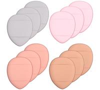 OKUMEYR 12pcs Mini Finger Makeup Powder Applicators, Portable Soft Cosmetic Sponges for Foundation and Concealer, Mixed Colors Small Blending Set for Women Face Makeup Random Color