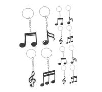 OKUMEYR 12pcs Music Keychains Set Unique Pvc Keychains Guitar Turntable Dj Disc Karaoke Notes for Dance Party Favors Birthday Decorations