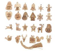 OKUMEYR 1set Hanging Countdown Calendar Cartoon Christmas Theme Pendants for Advent Celebration Festive Decor for Home Fun Family Activity Joyful Holiday Atmosphere