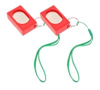 OKUMEYR 2 Pack PET Training Clickers for Puppies Quick Obedience | Plastic Dual-button Design, One Handed Use, Red Finish, the Go Sessions and PET Trainers