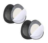 OKUMEYR 2 Pairs Self-Adhesive Metatarsal Insoles with Soft and Cushioned Pu Leather and Eva Material, Black Ball of Foot Cushion Support for Formal Footwear and High Heels, Targeted