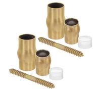 OKUMEYR 2 Sets Brass Walking Cane Replacement Tips for Crutch and Walking Stick Anti-slip Joint Set with Improved Grip and Easy DIY Installation for Elderly