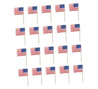 OKUMEYR 200pcs Toothpick Flags Party Cupcake Picks Fruit Flag Sticks Cocktail Picks Cake Decor Union Jack Design