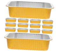 OKUMEYR 20pcs Aluminum Foil Pans Square 750ml Chafing Dish Disposable Food Trays Heat-Resistant Baking Roasting Takeaway for Oven Party Events