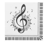 OKUMEYR 20Pcs Disposable Music Notes Party Napkins Paper Tissue for Holiday Celebration Hotel Desktop Guest Use