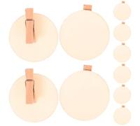 OKUMEYR 20pcs Round Wooden Message Clips Mini Memo Holders Decorative DIY Craft Clips for Artists and Crafters in Crafting Projects