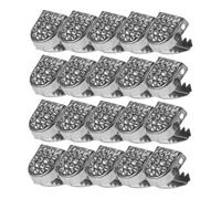 OKUMEYR 20pcs Shoelace Buckle Locks for Shoes No Tie Lace Clips Quick Fix Shoelace Fasteners for Sneakers Capsule Press Buckles with Diamond-embedded Flat Lace Clips