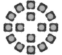 OKUMEYR 20pcs Waterproof Tactile Push Button Momentary Switch, Smd Surface Mount, Black Plastic Silicone, Pcb, Automotive Controls, Electronic Appliances