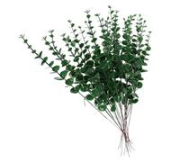 OKUMEYR 24pcs Artificial Eucalyptus Leaves Stems Greenery Faux Plants Realistic Pu Material Never Die and Fall for DIY and Centrepiece Decoration