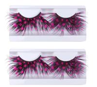OKUMEYR 2pairs False Eyelashes Dramatic Cosplay Lashes Extra Long Thick White 2Pairs Costume Halloween Makeup Easy Remove Comfortable Wear