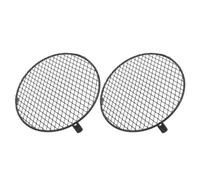 OKUMEYR 2pc Iron Mesh Reptile Heat Lamp Guard for Terrarium Heating Lamps, round Protective Cover with Built-in Anti-scald Net and Reflective Insulation for Reptile Tanks