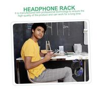 OKUMEYR 2PCS Acrylic Headphone Hanger Hook Punch Strong Adhesive Headset Mount for Over Ear Headphones Desk Wall Holder Black White