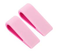 OKUMEYR 2pcs Adjustable Laptop Stand Rosy Silicone Computer Holder with Cooling Radiator Stable Non Slip Support for Desk Ergonomic Heightening Notebook Riser Compatible with Macbook and