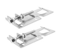 OKUMEYR 2pcs Adjustable Metal Range Hood Hanging Plate with Lifting Hooks, Universal Cooker Hood Fixing Bracket for Wall-mounted Kitchen Installation