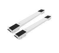OKUMEYR 2pcs Adjustable Washer Mobile Base, Iron Movable Stand for Washing Machine and Refrigerator, Lifts Appliances the Ground, White