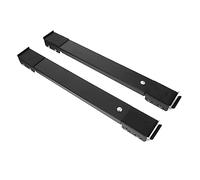 OKUMEYR 2pcs Adjustable Washing Machine Base Stand, Iron Movable Appliance Trolley, Black, Keeps Appliances the Floor for Easy Cleaning and Humidity Protection