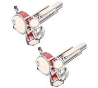 OKUMEYR 2pcs Creative Drum Set Cufflinks Vintage Metal Shirt Studs for Men Business Suit Unique Music Instrument Design Secure Fit Tuxedo Accessory Gift for Christmas and Birthdays