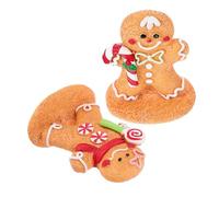 OKUMEYR 2pcs Gingerbread Men Ornaments Gnome Christmas Decorations Christmas Gingerbread Man Decorate
