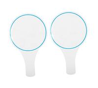 OKUMEYR 2Pcs Handheld Dry Erase Paddle Whiteboard Mini Single Sided Scoreboards with Ideal for Classroom Voting and Quick Responses