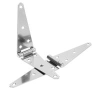 OKUMEYR 2pcs Heavy Duty Galvanized Strap Hinges for Gates Outdoor Shed Barn Door Hardware Kit Smooth Quiet Operation Easy Installation