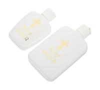 OKUMEYR 2pcs Holy Water Bottles Set 100ml 60ml Refillable Small Blessing Water Containers for Baptism and Wedding Decorations, Christian Religious Decorative Bottles