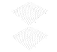 OKUMEYR 2pcs Iron Pet Cage Divider Panels for Small Pets and Dogs Removable White Metal Partition for Efficient Space Separation