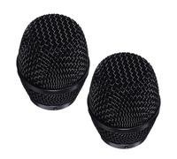 OKUMEYR 2pcs Microphone Grille Ball Head Replacement Mesh Mic Wind Muff Screen with Pop and Wind Shield Fit for Wireless and Wired Microphones Compatible with E