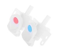 OKUMEYR 2pcs Reusable Plastic Faucet Taps for Water Dispenser Easy Press Cold Hot Spigot for Beverage Jugs Compatible Standard Water Valves for Home and Kitchen Use