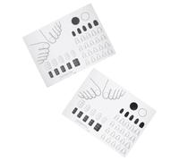 OKUMEYR 2pcs Silicone Nail Coloring Mats Manicure Cushion Pads for Nail Salon and DIY Manicure Black Silicone Material Stain Protection and Art Simplification