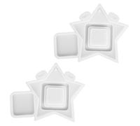 OKUMEYR 2pcs Silicone Photo Frame Mold Star Shape for Crafting Fun and Making Photo Frames, Creative White Epoxy Moulds Suitable for DIY Home Decor and Artistic Projects