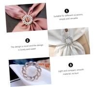 OKUMEYR 2pcs Silk Scarf Buckle Rings with Rhinestones Waist Buttons for Shirts Shawls Hats Versatile and Simple Clips for Women S Scarves Practical Fashion Accessories for Various