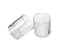 OKUMEYR 2pcs Unbreakable Acrylic Wine Glasses Clear Round Drinking Tumblers for Cocktails Whiskey Soda Stackable Shatter Resistant Cups with Ergonomic Grip Dishwasher Safe for Parties and
