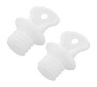OKUMEYR 2pcs White Plastic Hot Water Bottle Stopper Replacement Plugs Good Sealing Function for Hot Water Bags and Sacks, Sturdy and Replaceable Caps for Leakproof Use