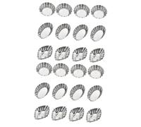 OKUMEYR 2sets Egg Tart Baked Molds Tartlet Tins Cheese Cake Moulds Non-deforming Easy Demoulding Muffin Pudding Molds 12pcs*2