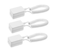 OKUMEYR 3 pcs Remote Control Retractable Tether Cable with Self-adhesive Hook Anti-lost Security Strap for Mobile Phones and Tablets Easy Installation Practical Home Organization
