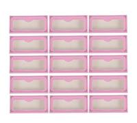 OKUMEYR 30pcs Pink Paper False Eyelash Organizer Boxes Portable Eyelash Storage Box to Keep False in Place for Travel and Daily Use
