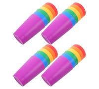 OKUMEYR 30pcs Plastic Hand Exerciser Therapy Cones for Finger Dexterity Enhancement and Coordination Improvement with Multiple Layers and Tactile Feedback Texture, for Family Interactive