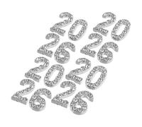 OKUMEYR 32pcs Solid Alloy Nail Charms Rhinestone Decorations Silver Nail Art Jewels for Manicure Easy Application for Valentine Day and Daily Wear