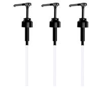 OKUMEYR 3pcs Black Press Nozzle Pump Dispensers for Oyster Sauce Bottles, Leakproof Push-type Plastic Sauce Bottle Nozzles, Suitable for Kitchen Oil and Ketchup Dispensers