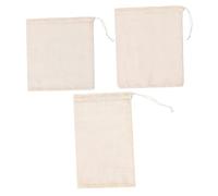 OKUMEYR 3Pcs Eco Friendly Cotton Mesh Drawstring Bags for Fruit and Vegetable Storage Portable Reusable Produce Pouches with Strong Bearing Capacity Practical Multipurpose Shopping and